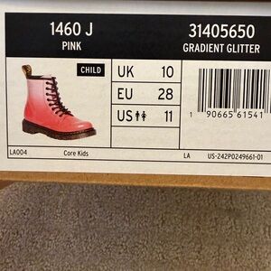Dr. Martens Kids Pink Glitter Gradient Boots